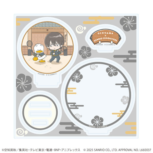 『銀魂×サンリオキャラクターズ』アクリルスタンドプレート07/山崎 退×あひるのペックル(コラボイラスト)
