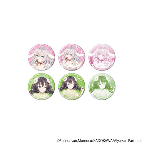 『時々ボソッとロシア語でデレる隣のアーリャさん』ホログラム缶バッジ(57mm)01/フルーツ×アニマルver. BOX(全6種)(描き下ろしイラスト)