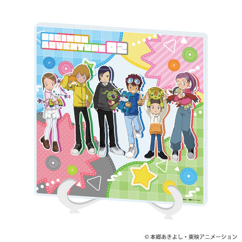 『デジモンアドベンチャー02』アクリルアートボード03/集合デザイン ぬいぐるみver.(描き下ろしイラスト)