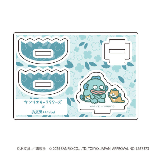 『お文具といっしょ×サンリオキャラクターズ』ゆらゆらアクリルスタンド05/子猫さん×ハンギョドン(コラボイラスト)【202610再販】