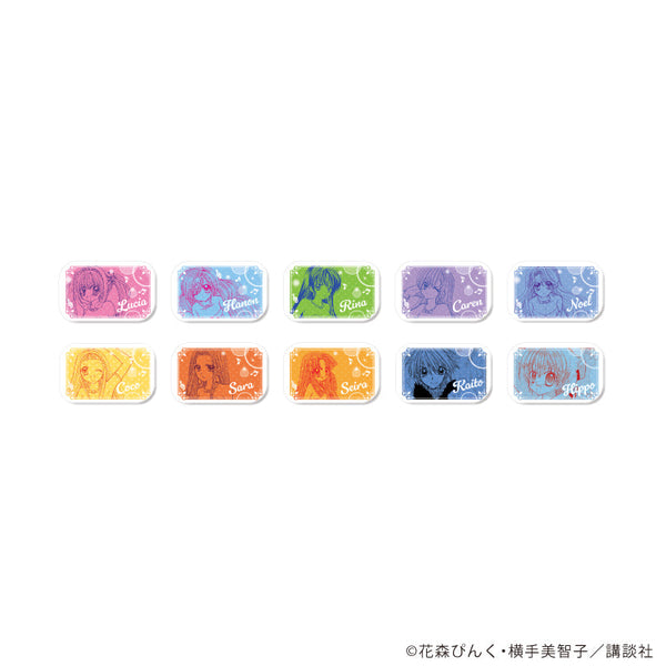 『マーメイドメロディーぴちぴちピッチ』スクエア缶バッジ01/ドットデザイン BOX(全10種)(公式イラスト)
