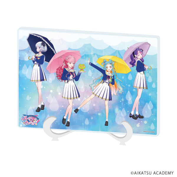 『アイカツアカデミー!』アクリルアートボード(A5サイズ)01/梅雨ver. 集合デザイン(撮り下ろし)