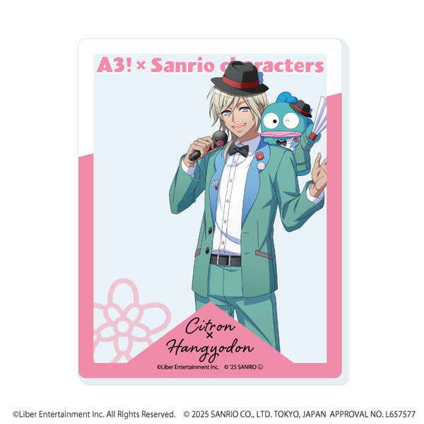 『A3!×Sanrio characters』アクリルカード15/シトロン×ハンギョドン(等身イラスト)