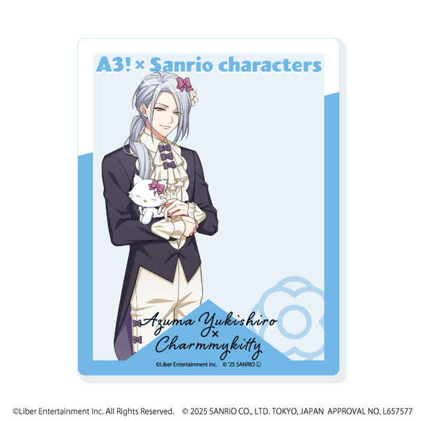 『A3!×Sanrio characters』アクリルカード18/雪白 東×チャーミーキティ(等身イラスト)