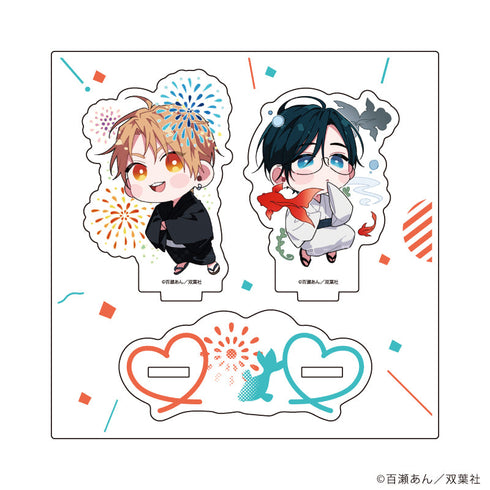 『舌先から恋』アクリルスタンドプレート01/桐谷達成&久遠稔世 夏祭りver.(描き下ろしイラスト)
