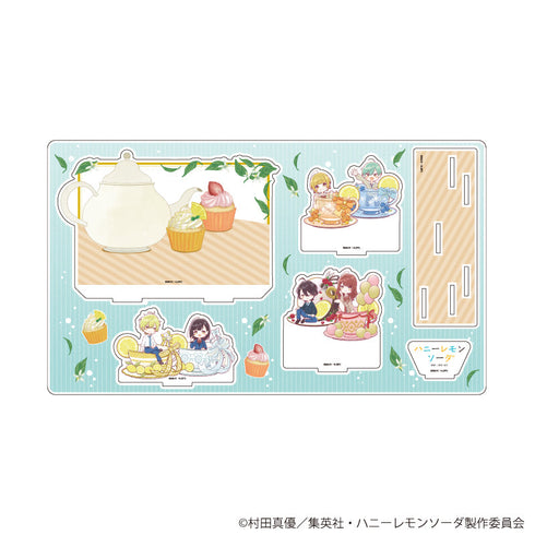 『ハニーレモンソーダ』プレミアム アクリルジオラマプレート01/集合デザイン(グラフアートイラスト)