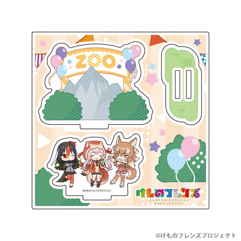 『けものフレンズ』アクリルスタンドプレート01/タイパン&ニホンオオカミ&ヤンバルクイナ(POP Artイラスト)