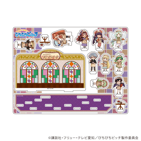 『マーメイドメロディーぴちぴちピッチ』アクリルジオラマ04/整列デザインB レトロ喫茶ver.(レトロアートイラスト)