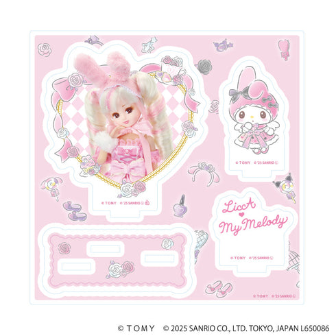 『LiccA×サンリオキャラクターズ』アクリルスタンドプレート01/リカちゃん&マイメロディ