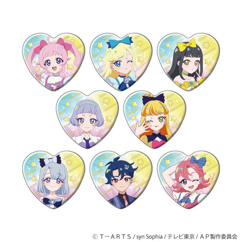 『ひみつのアイプリ』ハート型缶バッジ01/コンプリートセット(全8種)(公式イラスト)