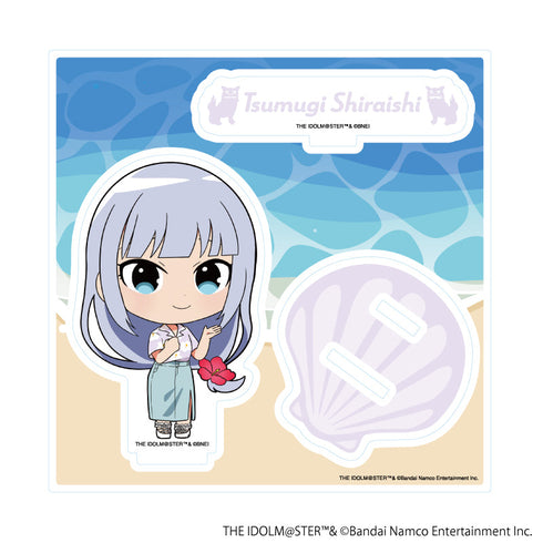 『アイドルマスター ミリオンライブ!』アクリルスタンドプレート21/白石 紬 はいさい!ver.(ミニキャライラスト)