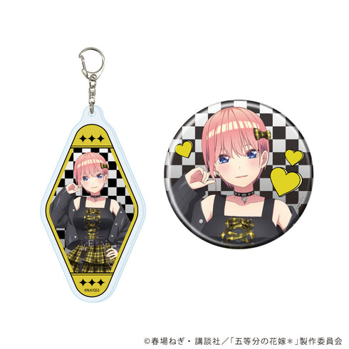 『五等分の花嫁*』アクリルキーホルダー&缶バッジセット01/一花 甘辛ロックver.(描き下ろしイラスト)【202608再販】
