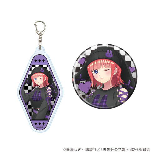 『五等分の花嫁*』アクリルキーホルダー&缶バッジセット02/二乃 甘辛ロックver.(描き下ろしイラスト)