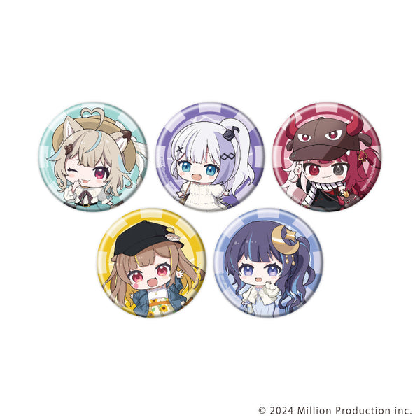 『Million Production』缶バッジ04/夏デートver. コンプリートセット(全5種) (ミニキャライラスト)