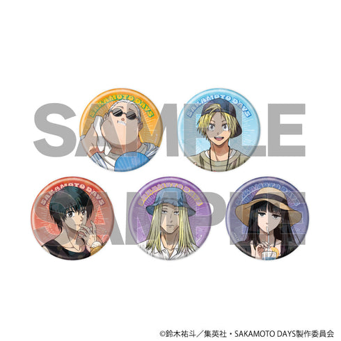 『SAKAMOTO DAYS』ホログラム缶バッジ(57mm)22/夏私服ver. コンプリートセット(全5種)(描き下ろしイラスト)