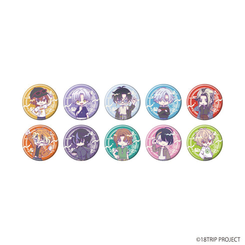 『18TRIP』缶バッジ『18TRIP』03/雷紋コーデver. コンプリートセット(全10種)(ミニキャライラスト)