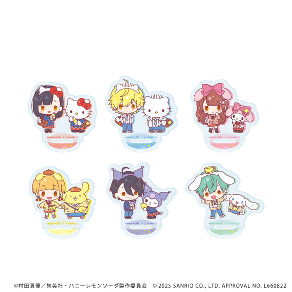 『ハニーレモンソーダ×サンリオキャラクターズ』アクリルぷちスタンド01/コンプリートセット(全6種)(ミニキャライラスト)