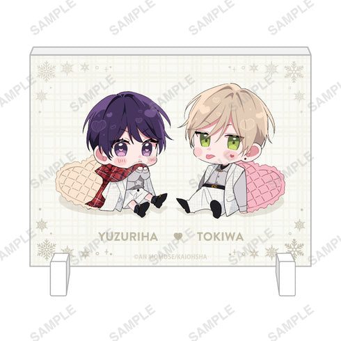 『ナカまであいして』ミニチュアキャンバス 冬デートver.(ミニキャラ楪&常盤)