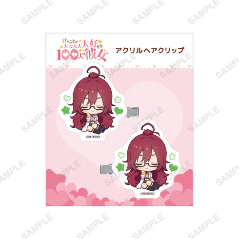 『君のことが大大大大大好きな100人の彼女』おやすみシリーズ アクリルヘアクリップ(薬膳楠莉(18歳))