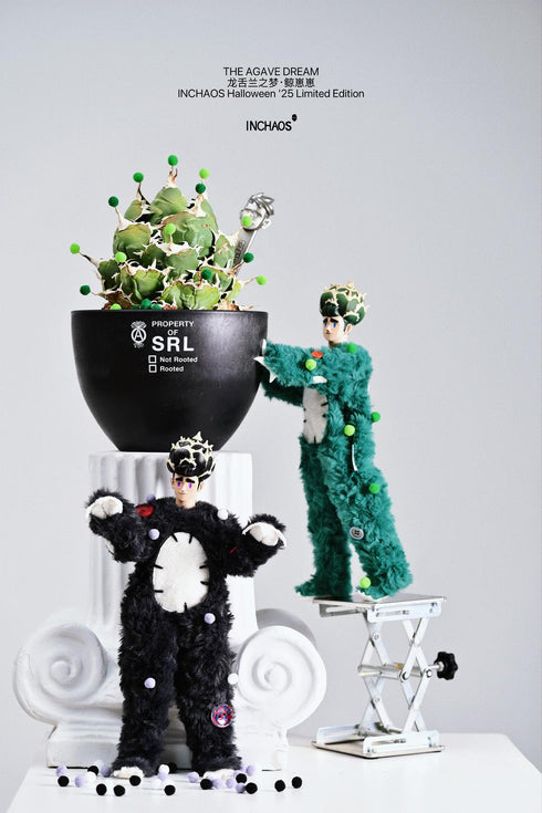 『THE AGAVE DREAM』005_INCHAOS クジラちゃん 1/6スケール可動フィギュア(グリーン&ブラック 2体セット)