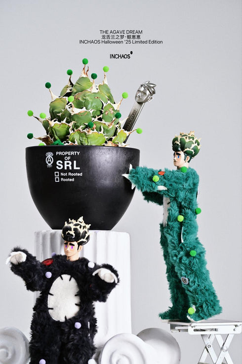 『THE AGAVE DREAM』005_INCHAOS クジラちゃん 1/6スケール可動フィギュア(グリーン&ブラック 2体セット)