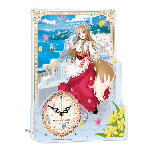 『狼と香辛料 MERCHANT MEETS THE WISE WOLF』描き下ろしBIGアクリル置時計 港街のホロ