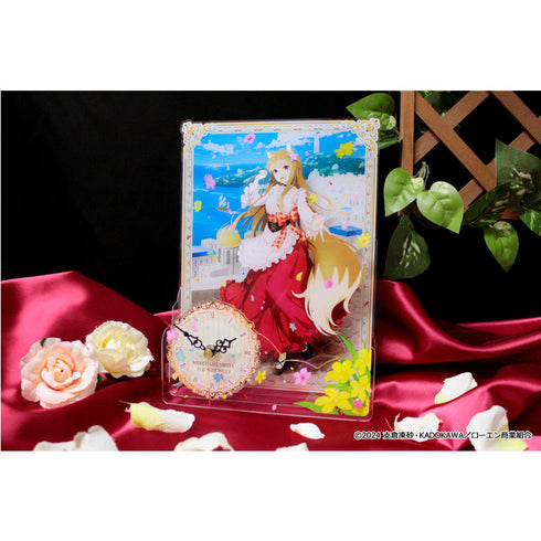 『狼と香辛料 MERCHANT MEETS THE WISE WOLF』描き下ろしBIGアクリル置時計 港街のホロ