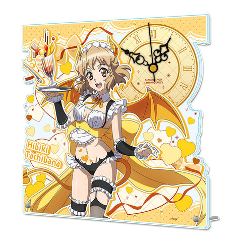 『戦姫絶唱シンフォギアXV』描き下ろし アクリル置時計【立花 響】小悪魔ウェイトレス