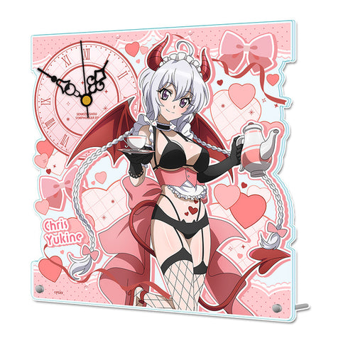 『戦姫絶唱シンフォギアXV』描き下ろし アクリル置時計【雪音 クリス】 小悪魔ウェイトレス