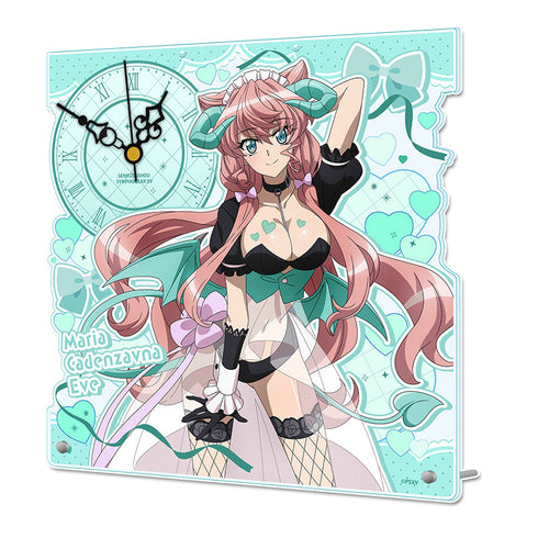 『戦姫絶唱シンフォギアXV』描き下ろし アクリル置時計【マリア・カデンツァヴナ・イヴ】小悪魔ウェイトレス