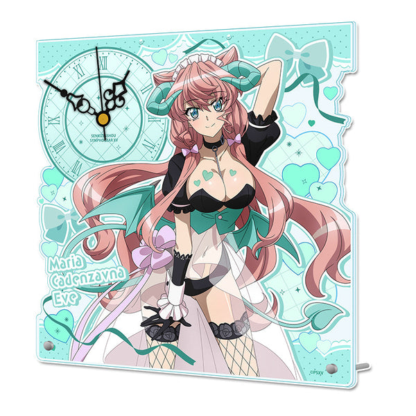 『戦姫絶唱シンフォギアXV』描き下ろし アクリル置時計【マリア・カデンツァヴナ・イヴ】小悪魔ウェイトレス