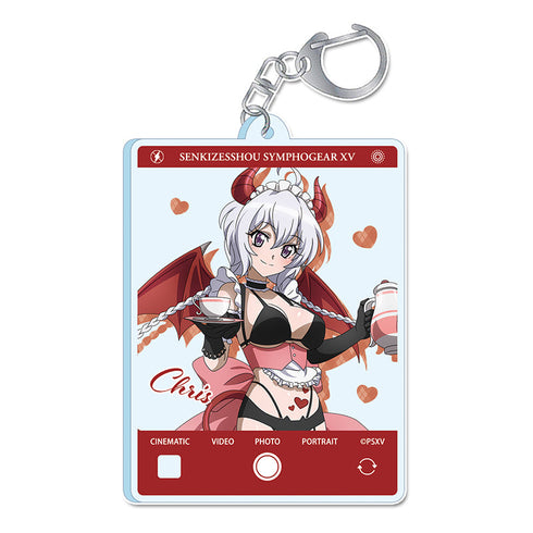 『戦姫絶唱シンフォギアXV』描き下ろし アクリルキーホルダー【雪音 クリス】小悪魔ウェイトレス