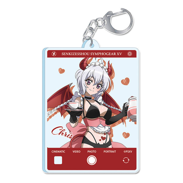 『戦姫絶唱シンフォギアXV』描き下ろし アクリルキーホルダー【雪音 クリス】小悪魔ウェイトレス