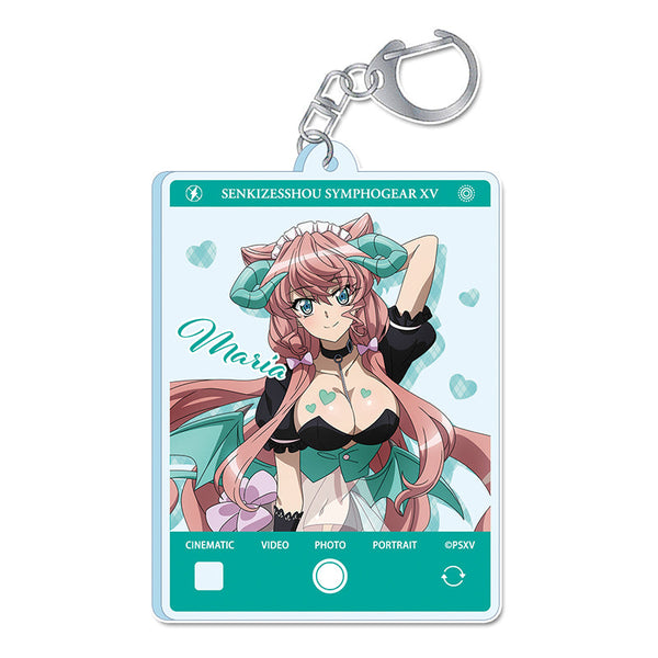 『戦姫絶唱シンフォギアXV』描き下ろし アクリルキーホルダー【マリア・カデンツァヴナ・イヴ】小悪魔ウェイトレス