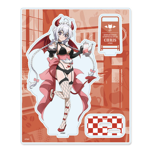 『戦姫絶唱シンフォギアXV』描き下ろし アクリルスタンド【雪音 クリス】小悪魔ウェイトレス