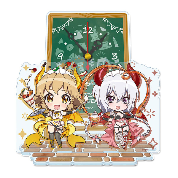 『戦姫絶唱シンフォギアXV』ぷちちょこ ミニアクリル置時計【立花 響&雪音 クリス】小悪魔ウェイトレス