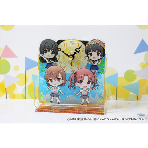 『とある科学の超電磁砲T』ぷちちょこミニアクリル置時計【A】