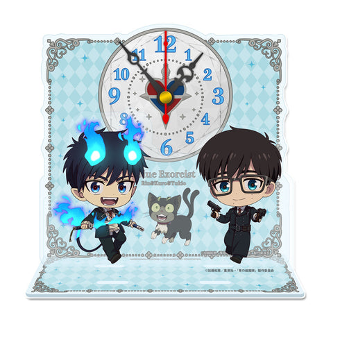 『青の祓魔師 雪ノ果篇』ぷちちょこミニアクリル置時計【奥村燐&クロ&奥村雪男】