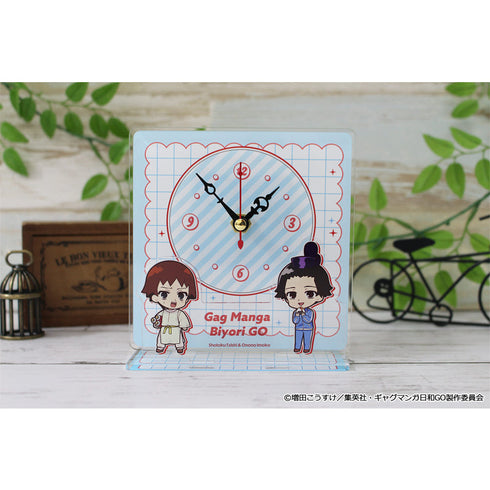 『増田こうすけ劇場 ギャグマンガ日和GO』ぷちちょこミニアクリル置時計【聖徳太子&小野妹子】