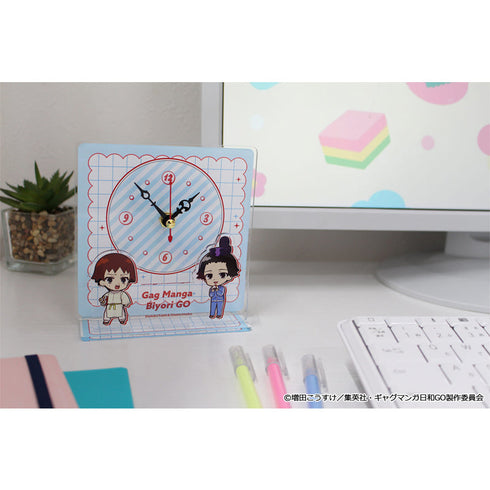 『増田こうすけ劇場 ギャグマンガ日和GO』ぷちちょこミニアクリル置時計【聖徳太子&小野妹子】