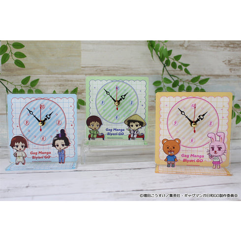 『増田こうすけ劇場 ギャグマンガ日和GO』ぷちちょこミニアクリル置時計【聖徳太子&小野妹子】