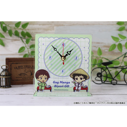 『増田こうすけ劇場 ギャグマンガ日和GO』ぷちちょこミニアクリル置時計【松尾芭蕉&河合曽良】