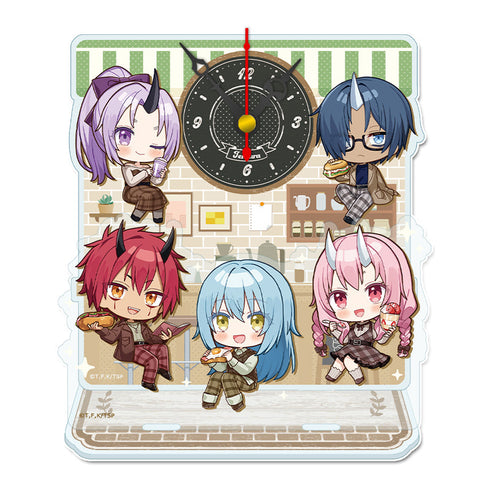『転生したらスライムだった件』ぷちちょこミニアクリル置時計 【A】カフェごはんver.