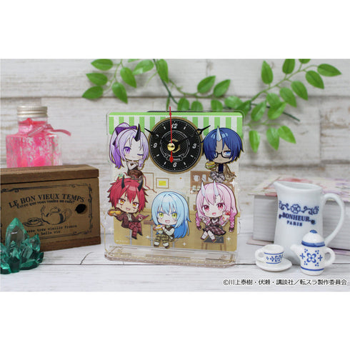 『転生したらスライムだった件』ぷちちょこミニアクリル置時計 【A】カフェごはんver.