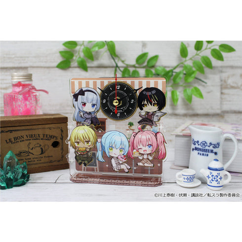 『転生したらスライムだった件』ぷちちょこミニアクリル置時計 【B】カフェごはんver.