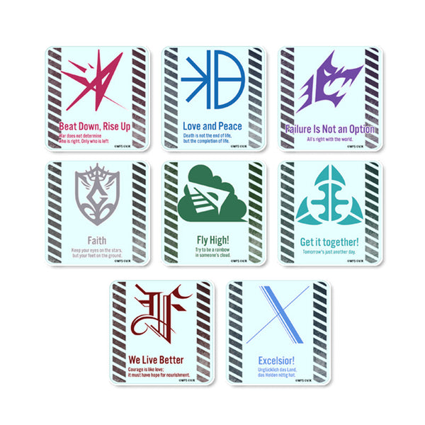 『ヘブンバーンズレッド』部隊ロゴクリアステッカーセット