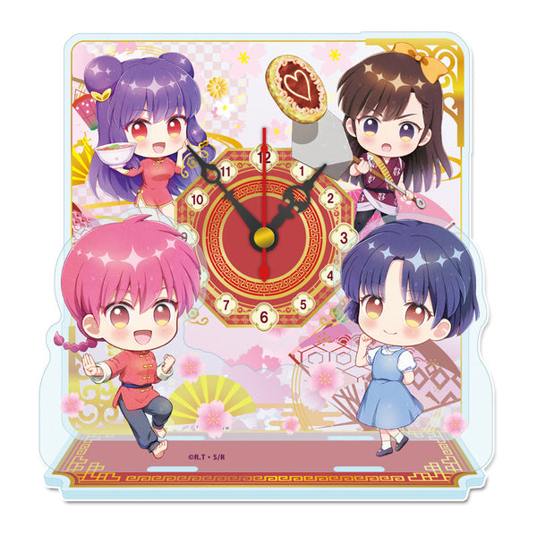 『らんま1/2』ぷちちょこミニアクリル置時計 【らんま&あかね&シャンプー&右京】