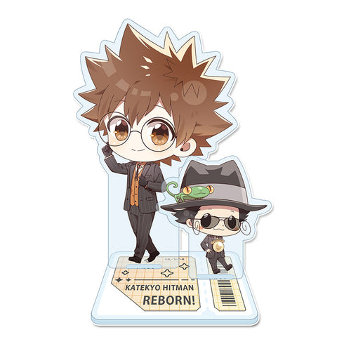 『家庭教師ヒットマンREBORN!』ぷちちょこ アクリルスタンド【沢田綱吉&リボーン】メガネ&スーツver.