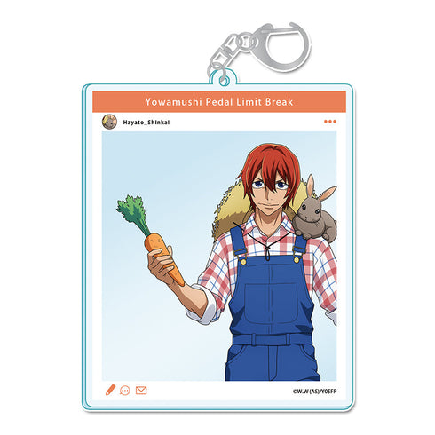 『弱虫ペダル LIMIT BREAK』描き下ろし SNS風アクリルキーホルダー【新開隼人】お仕事チャレンジ!ver.