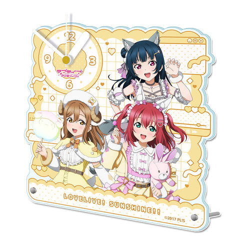 『ラブライブ!サンシャイン!!』描き下ろし アクリル置時計 【1年生】 アニマル衣装